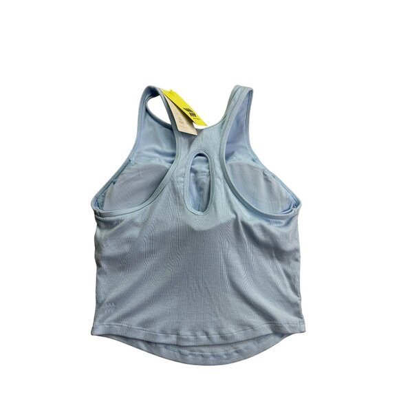 All In Motion Womens Cropped Tank Top Size XS Light Blue Ribbed Racerback New - Picture 2 of 3